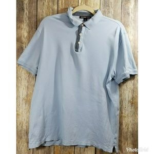 Men's Michael Kors polo golf shirt blue large